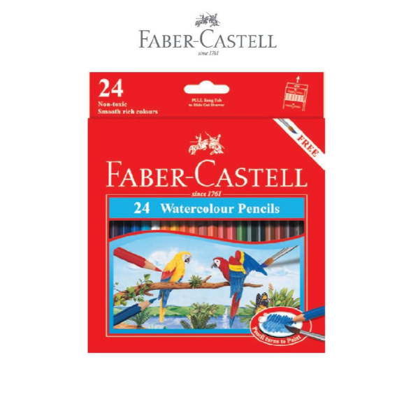 

Faber-Castell Pensil Warna Watercolour Pencil set 24 Panjang