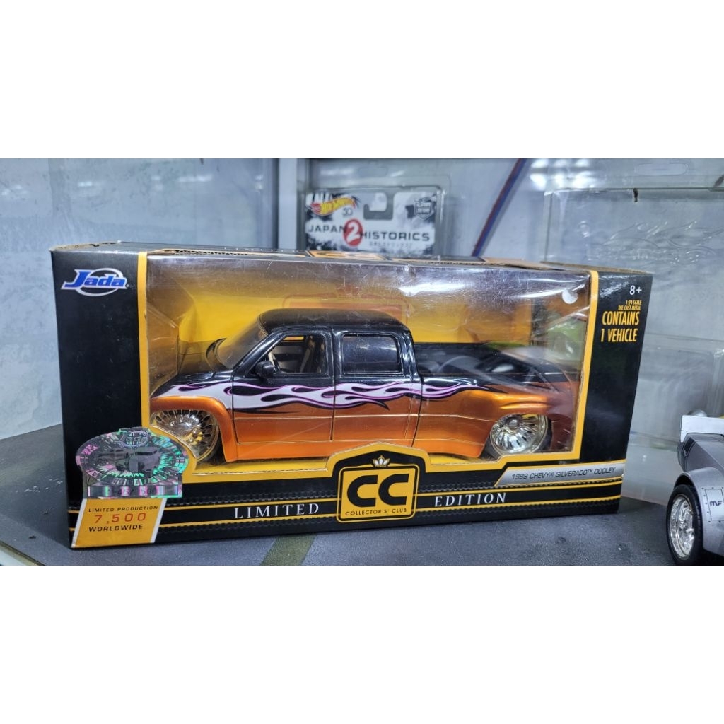 Jada Pick up Chevy silverado CC limited skala 24  jada toys orange hitam
