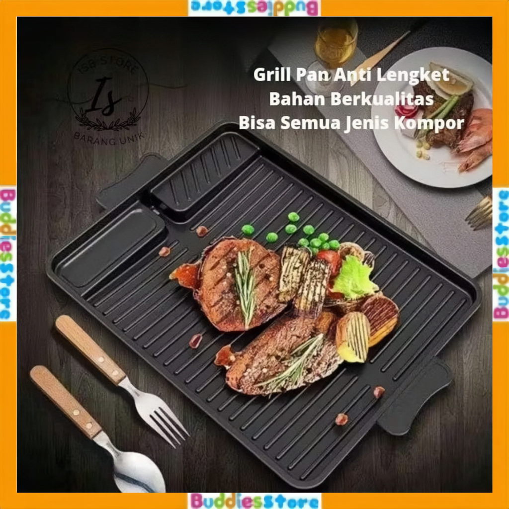 KOREAN GRILL YAKINIKU - PANGGANGAN PERSEGI PANGGANGAN GRILL