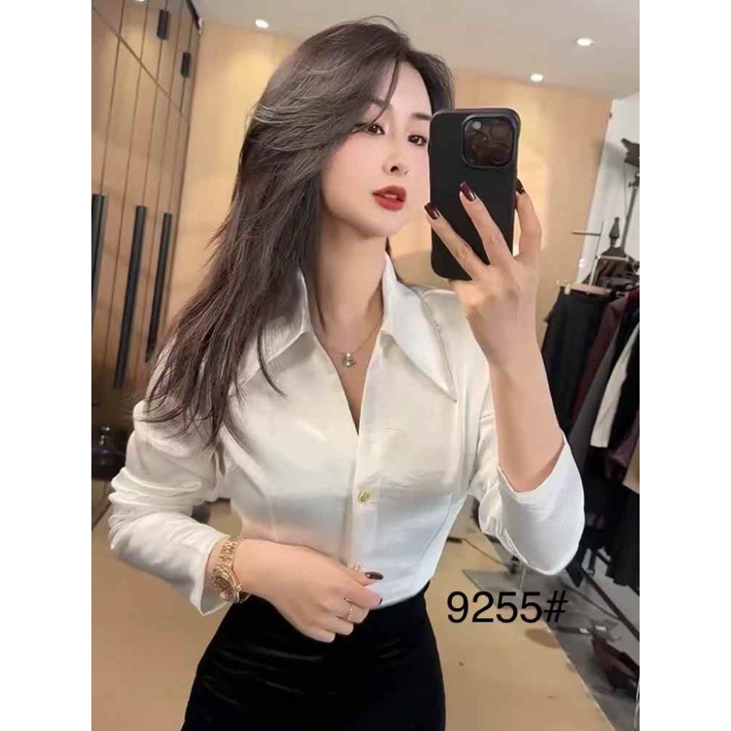KEMEJA SATIN WANITA PREMIUM IMPORT BKK