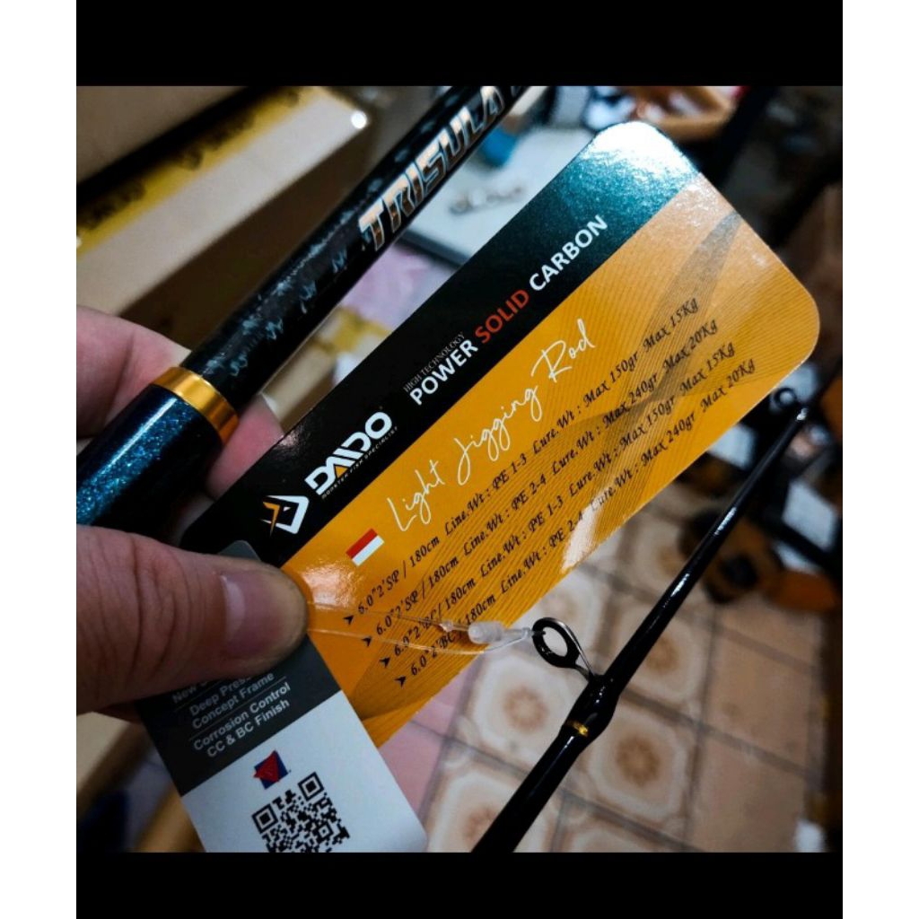 joran pancing carbon 180 cm daido tisula jig pro series pe 1 3 atau 2 4 solid carbon
