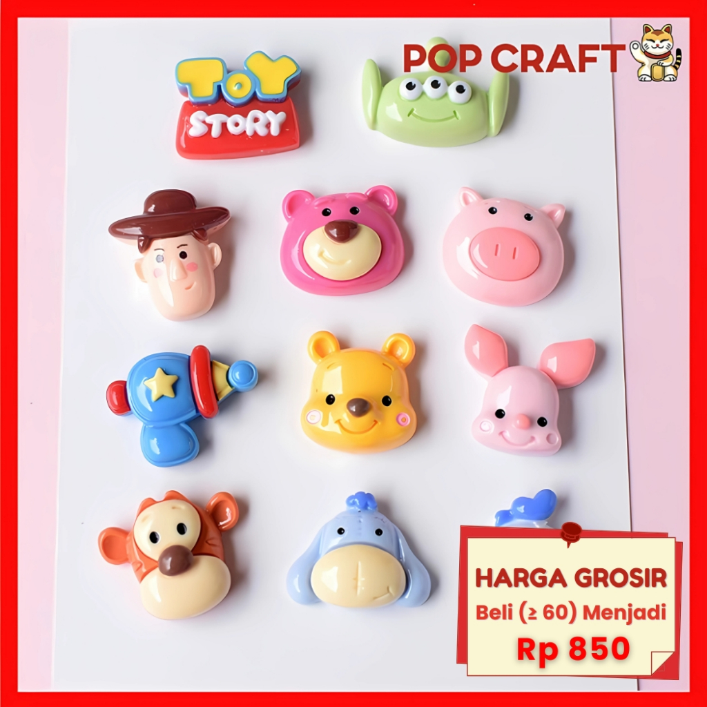 

PC Stiker 3D Resin Clay Lucu Karakter Toy Story Untuk DIY Dompet Aksesoris Case HP Botol Minum