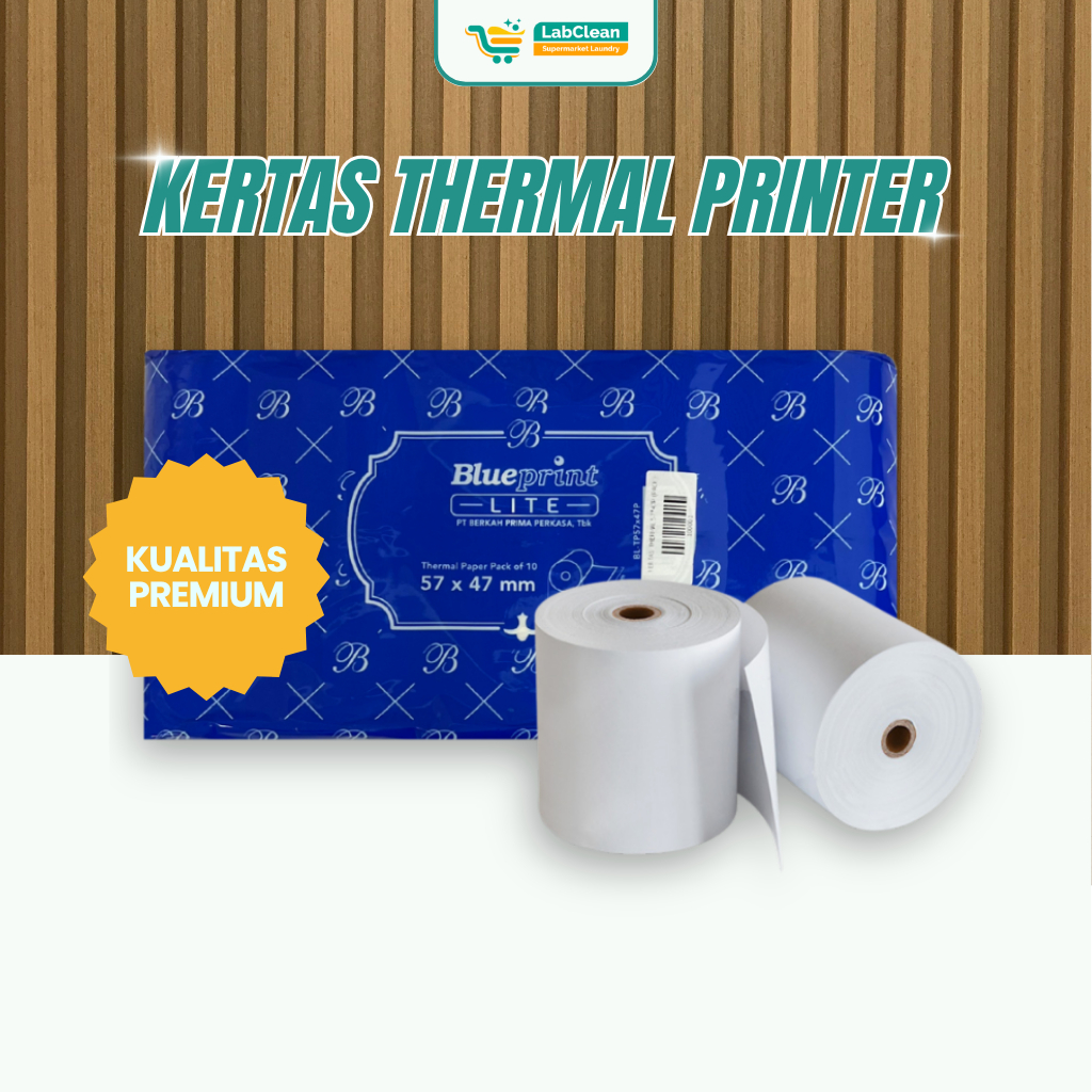 

Kertas Thermal Blueprint Berkualitas untuk Printer Struk – Ukuran 57x38 & 57x47 mm, Roll & Pack Hemat!