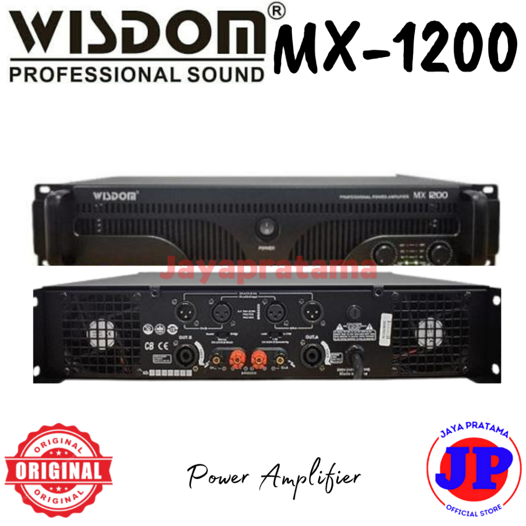 Wisdom MX-1200 Power Amplifier Original MX1200