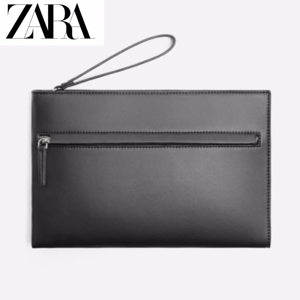 ZARA Men Plain Clutch Bag Tas Tangan Pria Black
