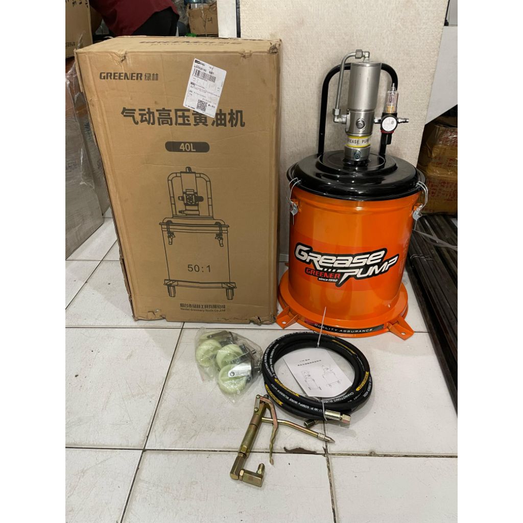 Air Pneumatic Grease Pump Greneer 40 Liter Alat Pelumas Grease