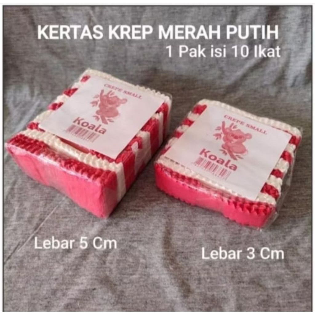 

Kertas Krep Merah Putih / Kertas Hiasan Perayaan 17 Agustus sudah dipotong