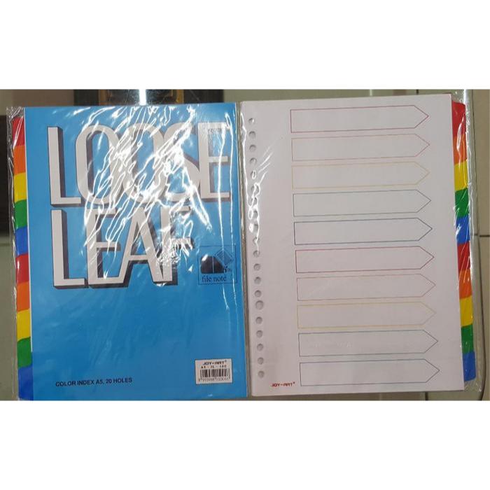 

Divider Binder Note A5 Joyko Color Index (10warna) Buku File A5-IL-10C