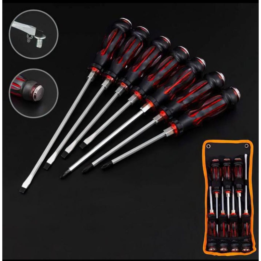 Obeng Ketok Set Screwdriver Obeng Set Plus Minus.