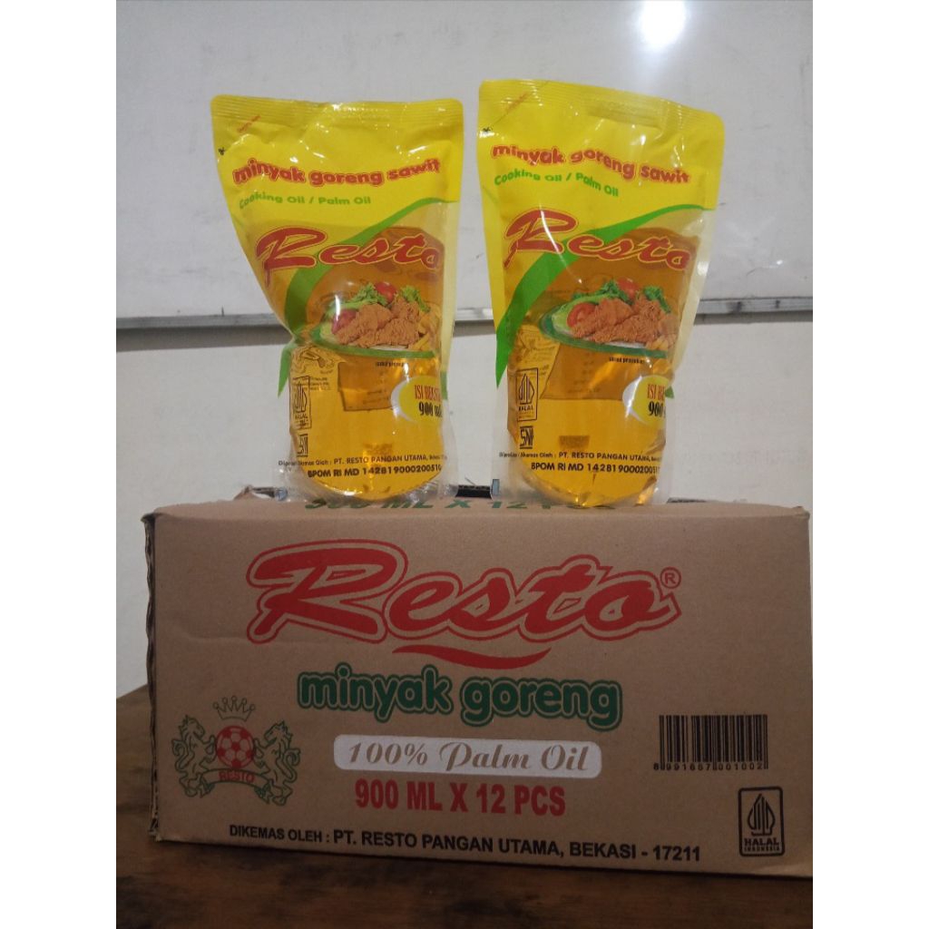 

MINYAK GORENG RESTO 900 LITER 1 DUS ISI 12 POUCH