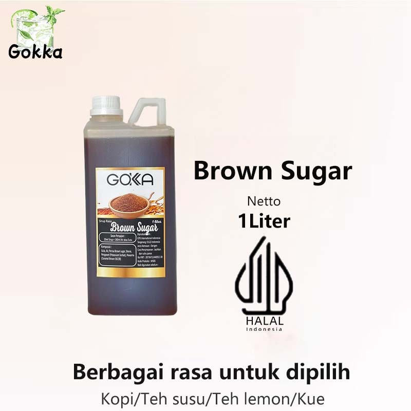 

Gokka Brown Sugar Syrup 1l - Sirup Brown Sugar Gokka - Halal