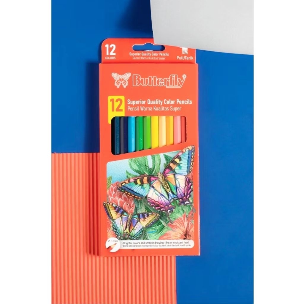 

pensil warna butterfly 12 warna panjang