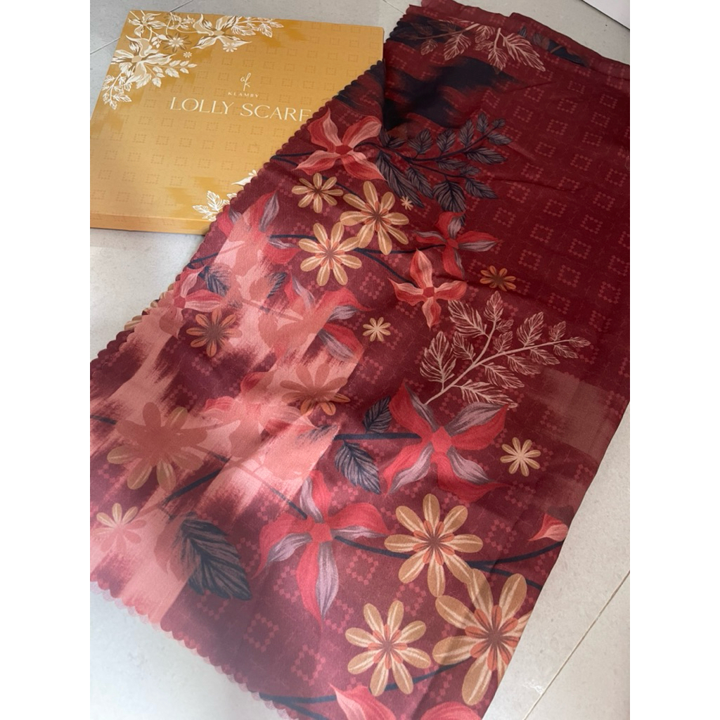 preloved wearing klamby scarf wk voal jilbab