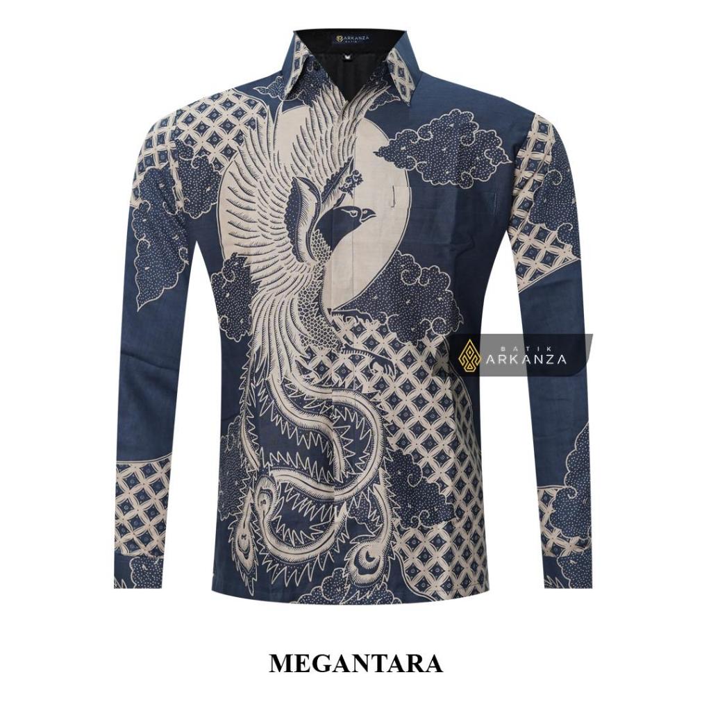 BATIK ARKANZA Motif MEGANTARA Kemeja Batik Pria Lengan Panjang