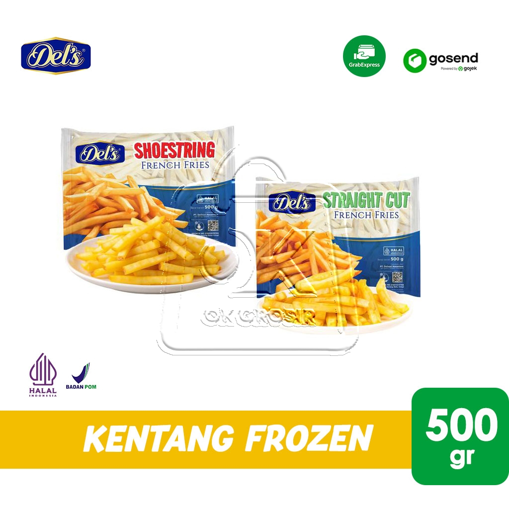 

Kentang Frozen French Fries DELS DEL'S Kentang Beku 500gr (KHUSUS INSTANT)