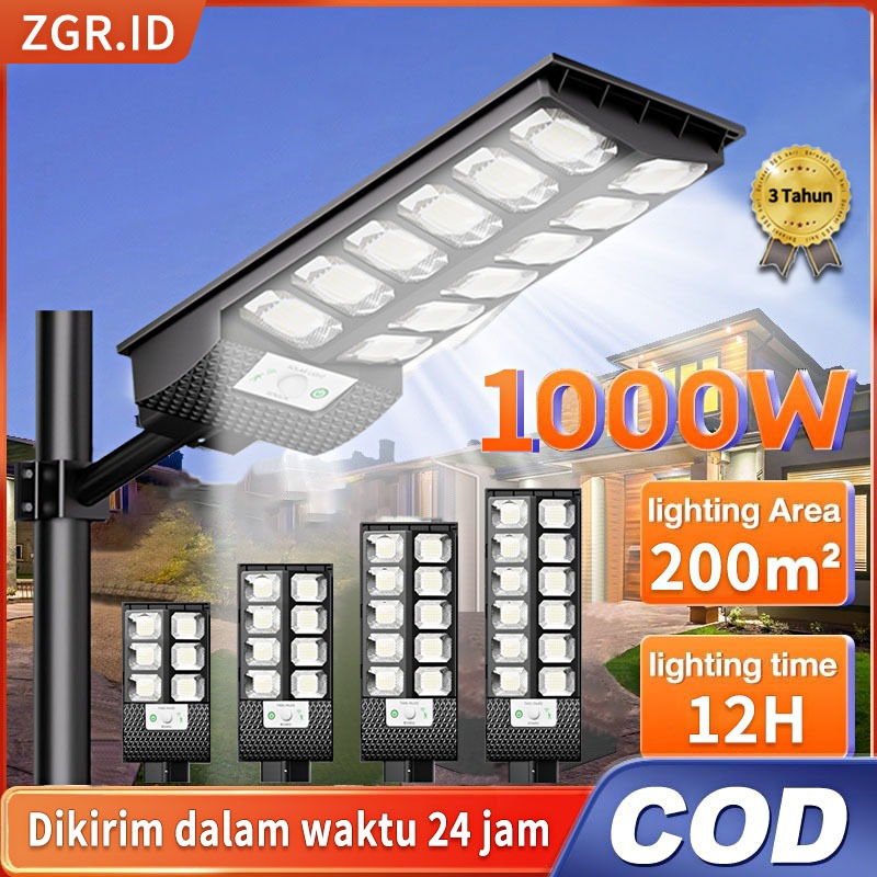 Lampu Jalan Tenaga Surya Outdoor dengan Remote dan Panel Surya untuk Penerangan Luar Ruangan