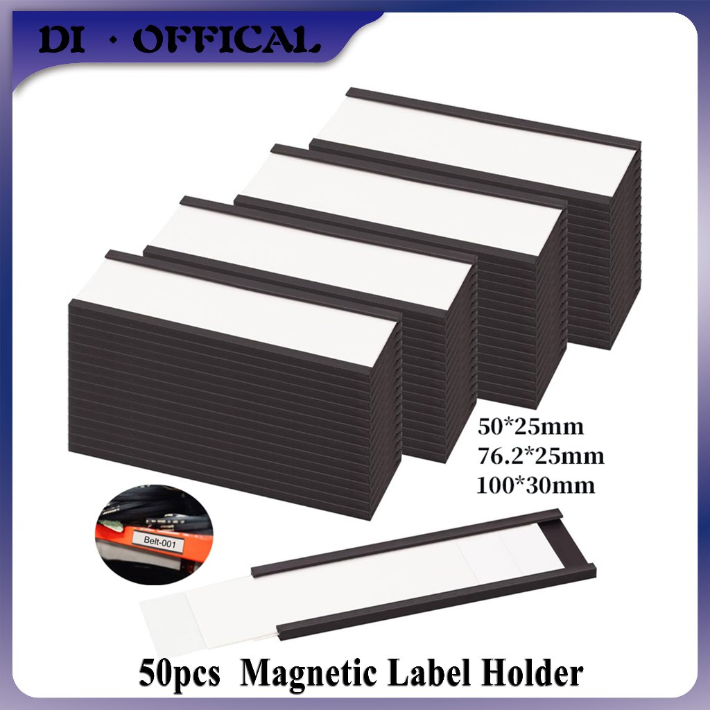 

50pcs 50x25mm 75*25mm Magnetic Label Holder Magnetik Label Harga Dirak Price Tag Magnetik