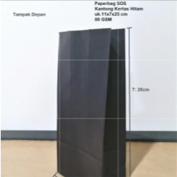 

(100pcs) Kantong Kertas SOS Hitam 11x7x25cm