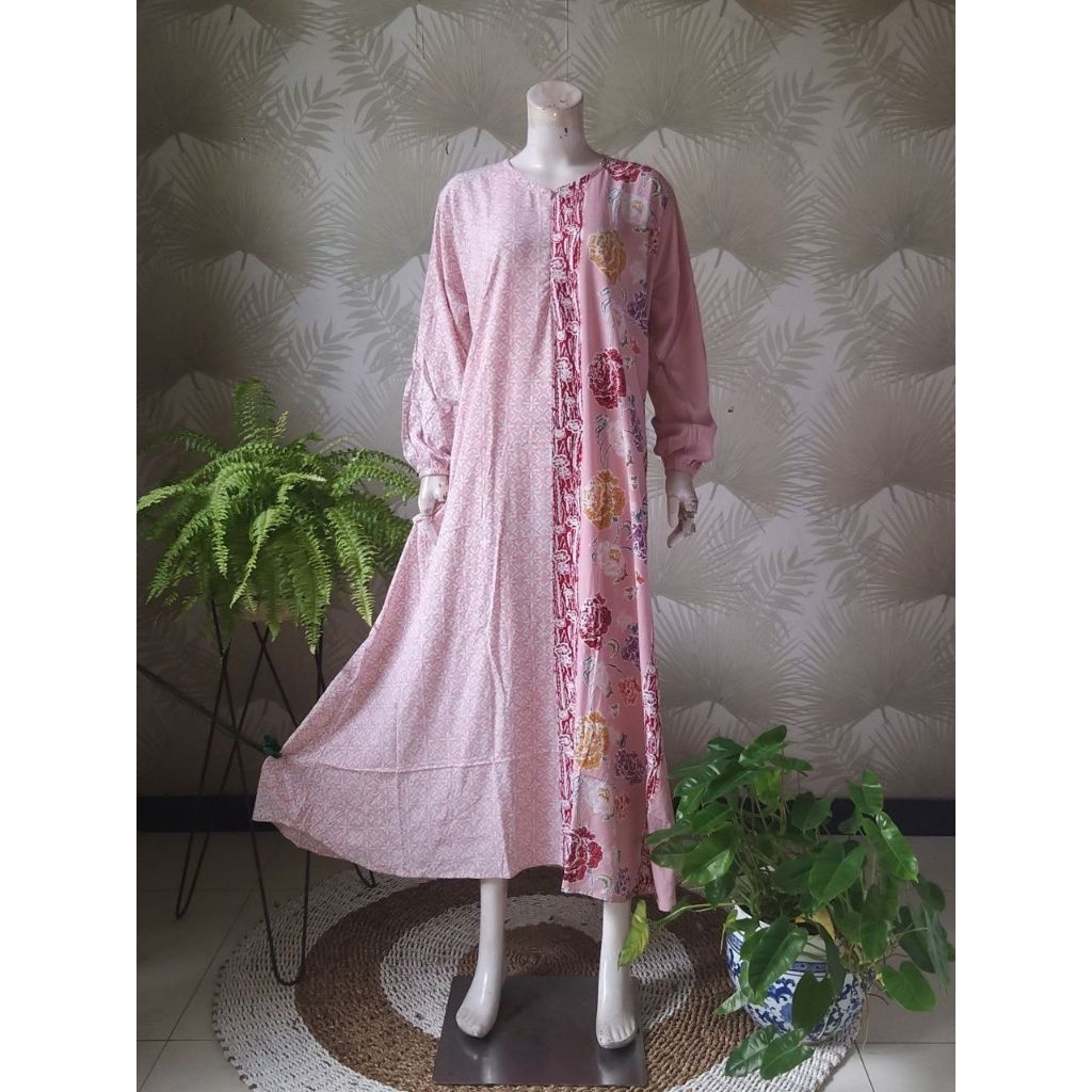 Gamis Wanita Batik Cap Rayon Premium