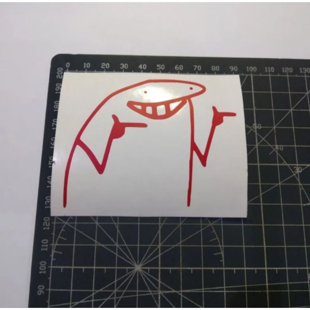 

stiker cutting flork meme