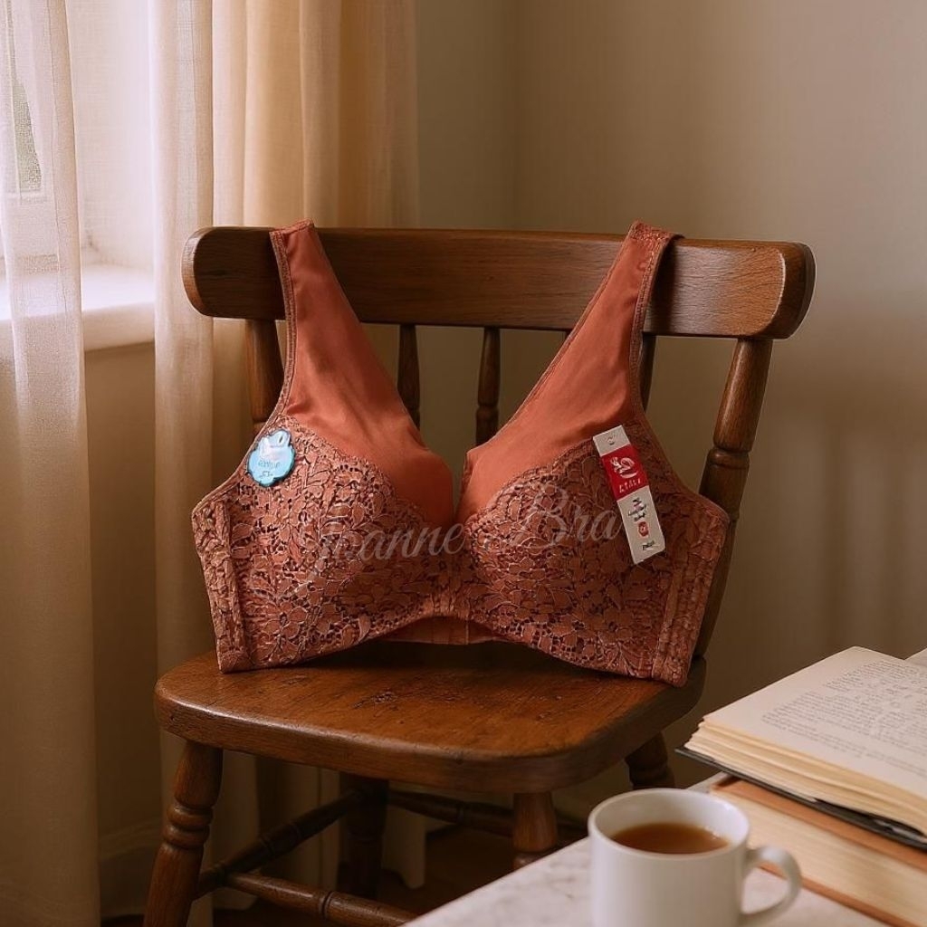 Elena Exclusive Bra BH Tanpa Kawat Cup B Sedang Busa Tipis E 86003 - 34B-40B - Bra Kualitas Premium 