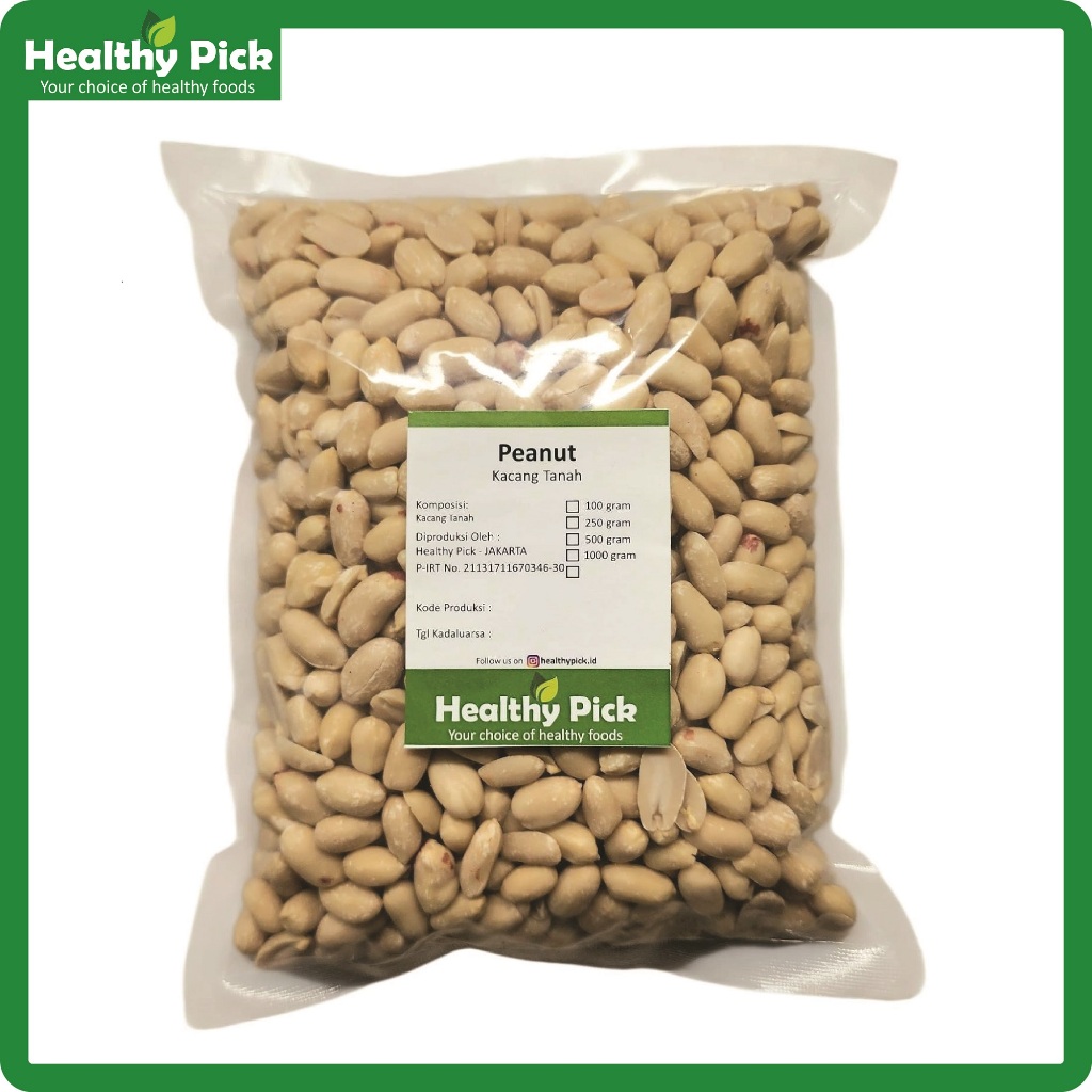 

Peanut 1Kg Kacang Tanah Mentah Kupas - Healthy Pick