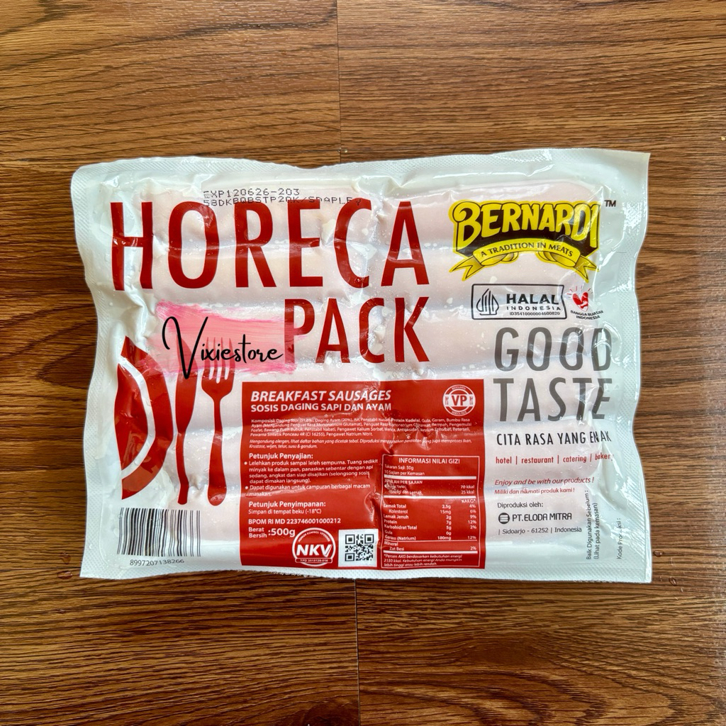 

Bernardi Horeca Pack Breakfast Sosis Daging Sapi Dan Ayam VP 500gr