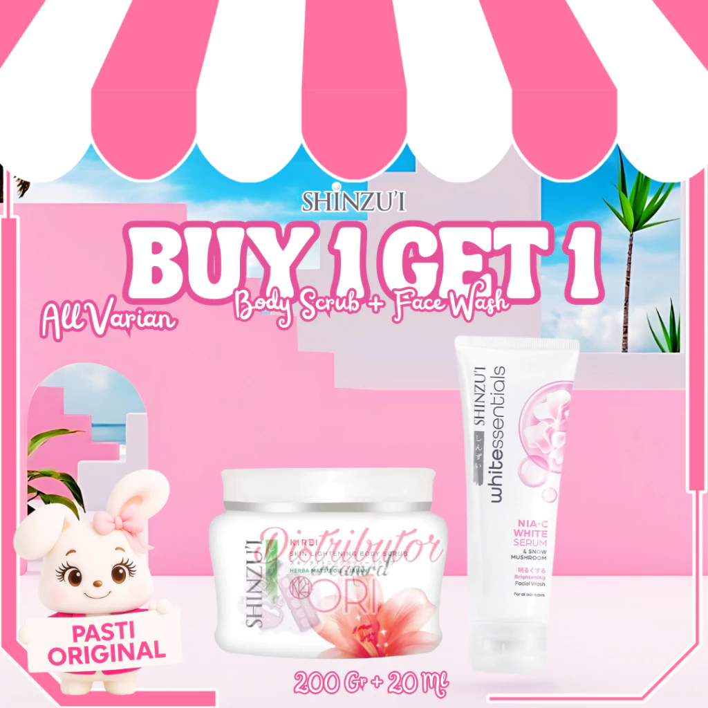 SHINZUI BODY SCRUB 200GR| 110 GR LULUR BADAN SKIN LIGHTENING