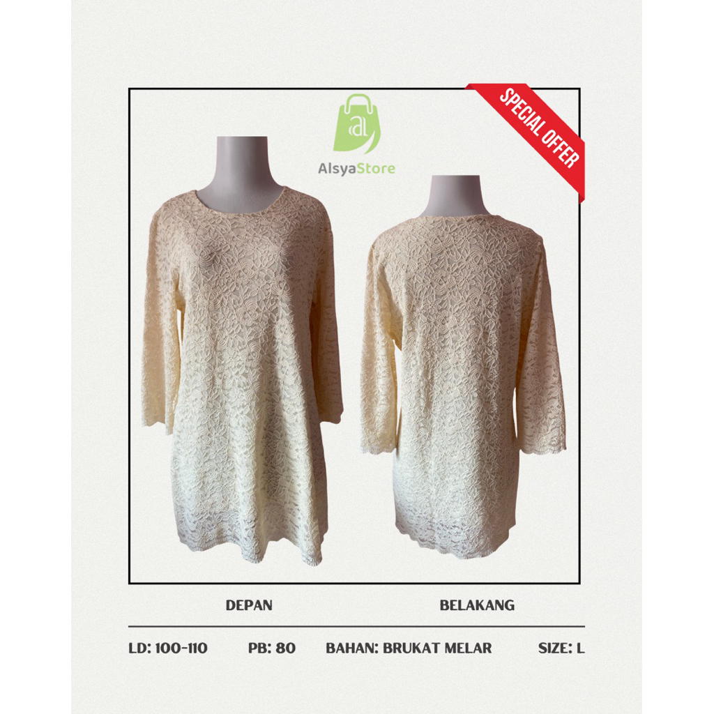 Midi Dress Brukat / Tunik Brukat