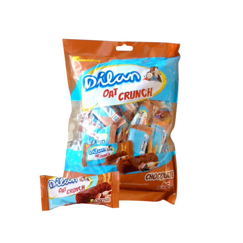 

Kue Dilan Oat Crunch Bag 10gr - Pack Isi 25Pcs Cookies
