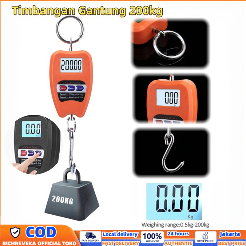 Mini 200kg Timbangan Gantung Digital Hanging Scale / Timbangan Gantung Digital/Timbangan Gantung Dig