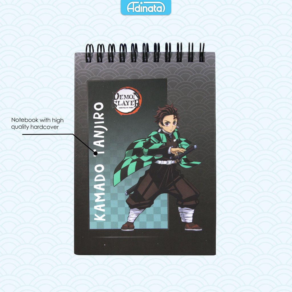 

Demon Slayer Tanjiro A6 Memo Spiral Notebook 2536-4316 - Adinata / Buku Catatan / Memo