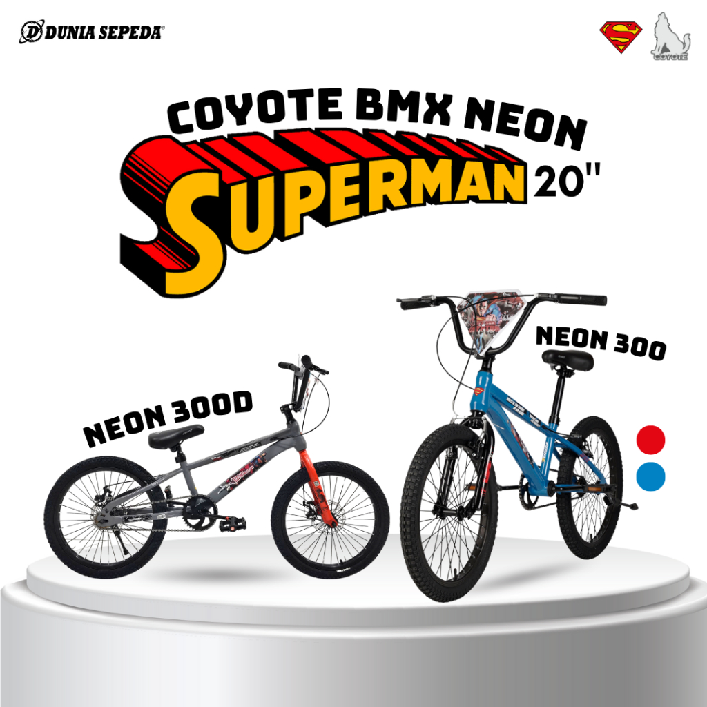 SEPEDA BMX 20 COYOTE NEON 300 300D SUPERMAN EDITION