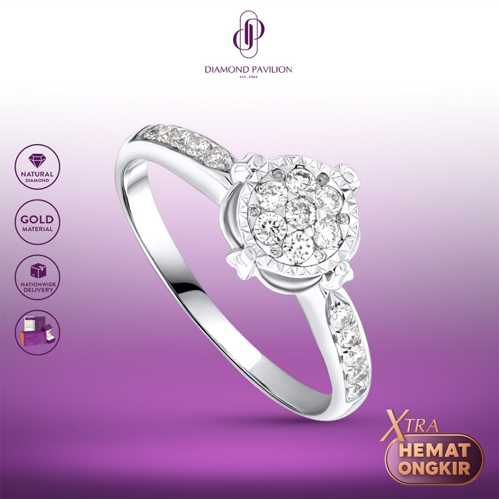 Diamond Pavilion Cincin Emas Batu Berlian Niel Ring