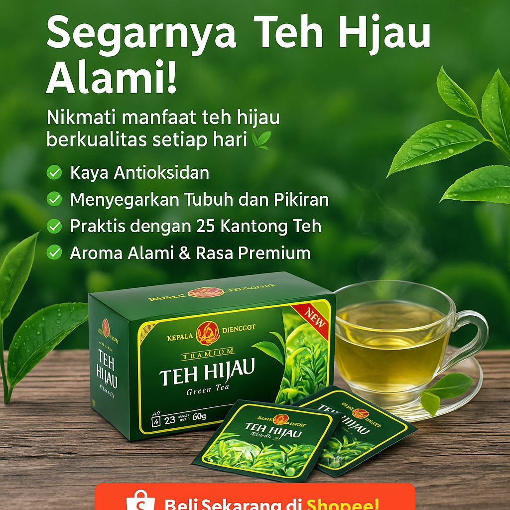 

Teh Hijau Kepala Djenggot Premium 25s 50gr - Teh Kepala Djenggot