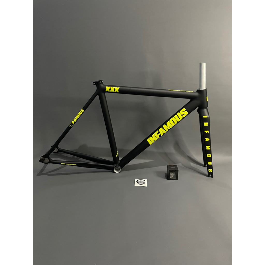 new original frameset frame sepeda fixie Infamous XXX alloy black