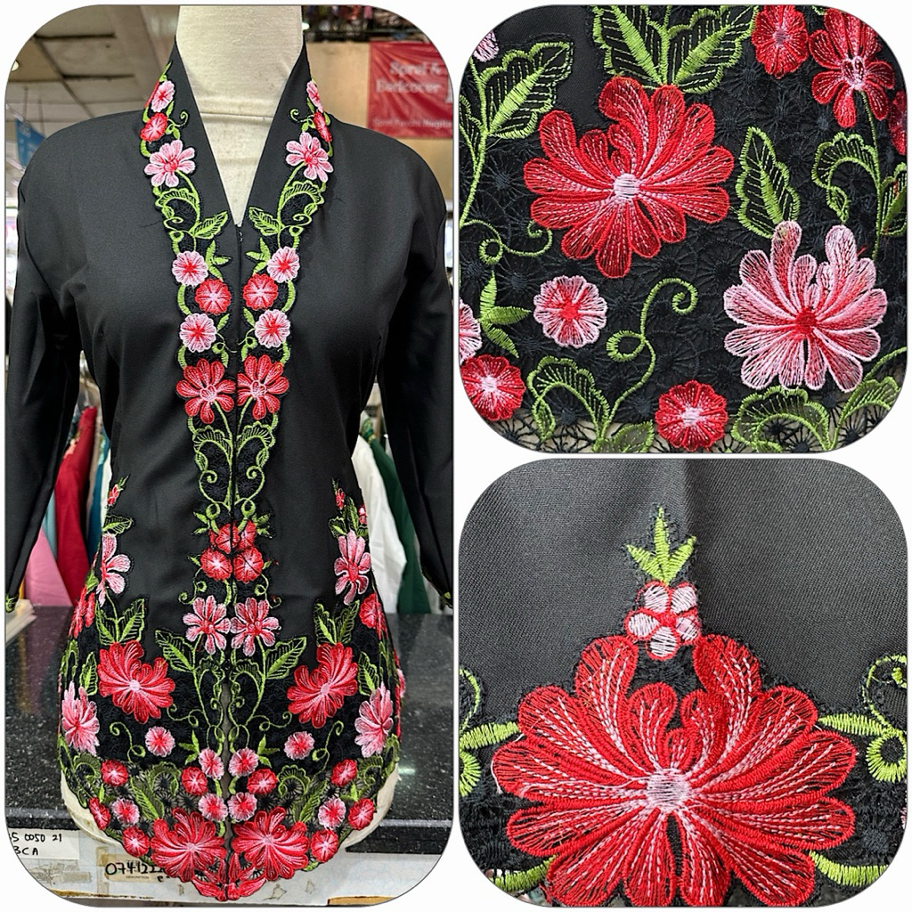 Kebaya modern encim hitam yk 105 145