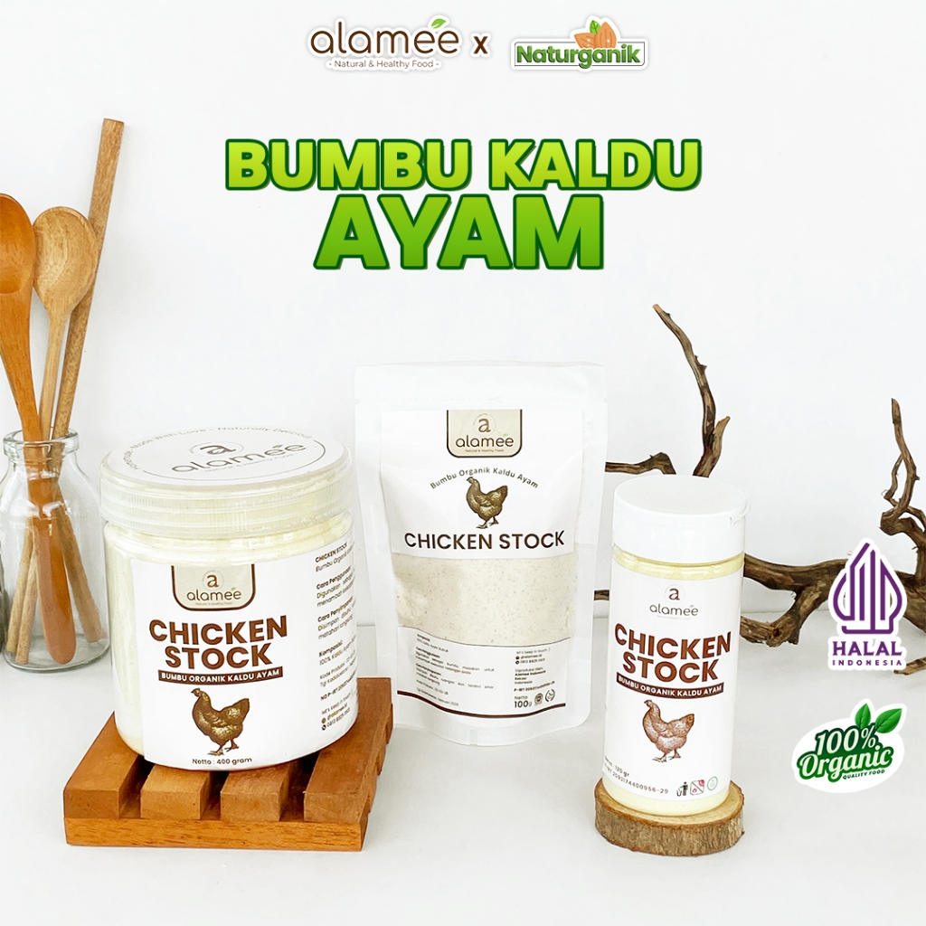 

ALAMEE Kaldu Ayam Bubuk Chicken Stock Powder Seasoning Murni Bumbu Spice Seasoning Naturganik