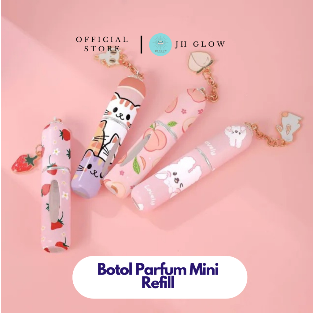 Botol Parfum Refill Mini Travel Size 5 ml Simple Karakter Lucu Aesthetic
