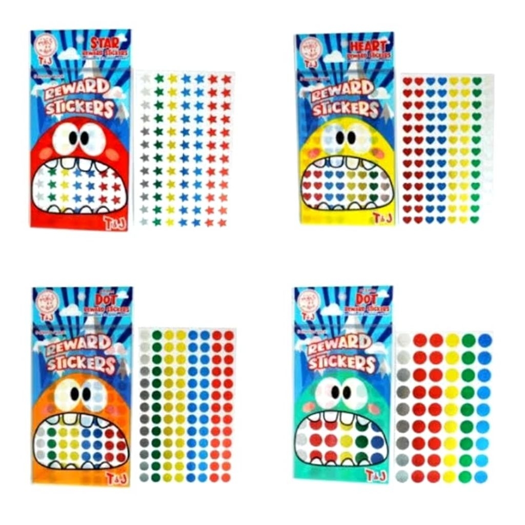 

STAR LOVE DOT REWARD STICKER LABEL STIKER BINTANG HATI BULAT WARNA