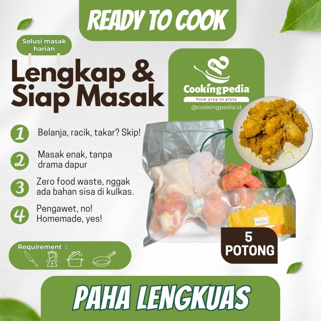 

[Cookingpedia] Paket Masak Paha Goreng Lengkuas I Paha Ayam Fresh I Tinggal Masak I Paket Masak Lengkap I Ready to Cook