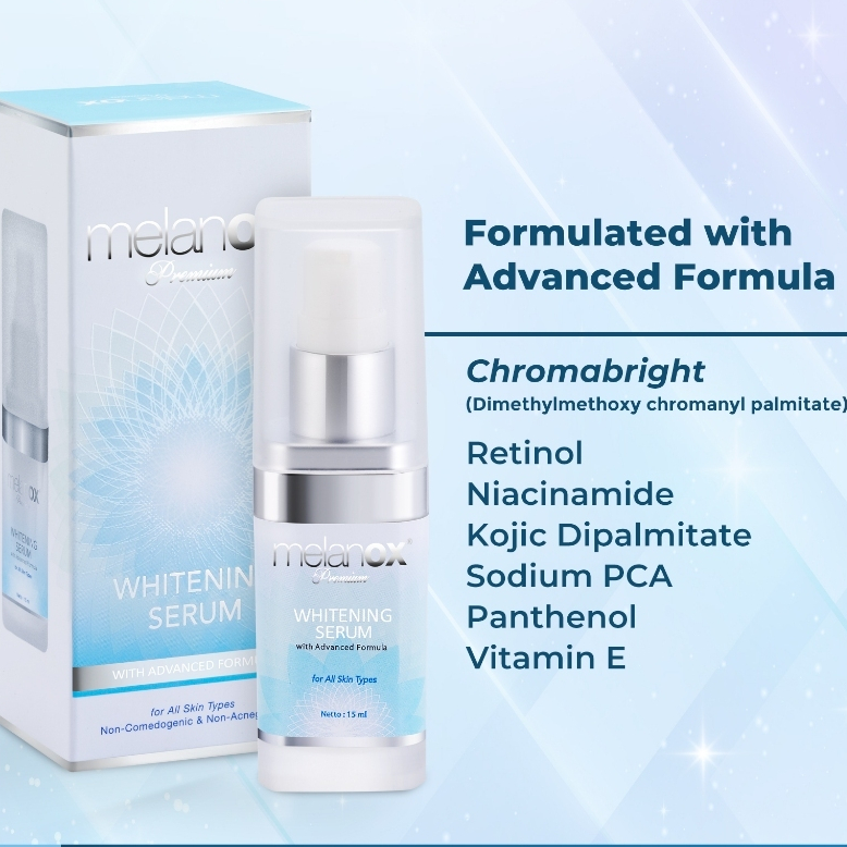 Melanox Premium Whitening Serum 15ml | Serum Wajah | Serum Glowing | Mencerahkan | Serum Pencerah