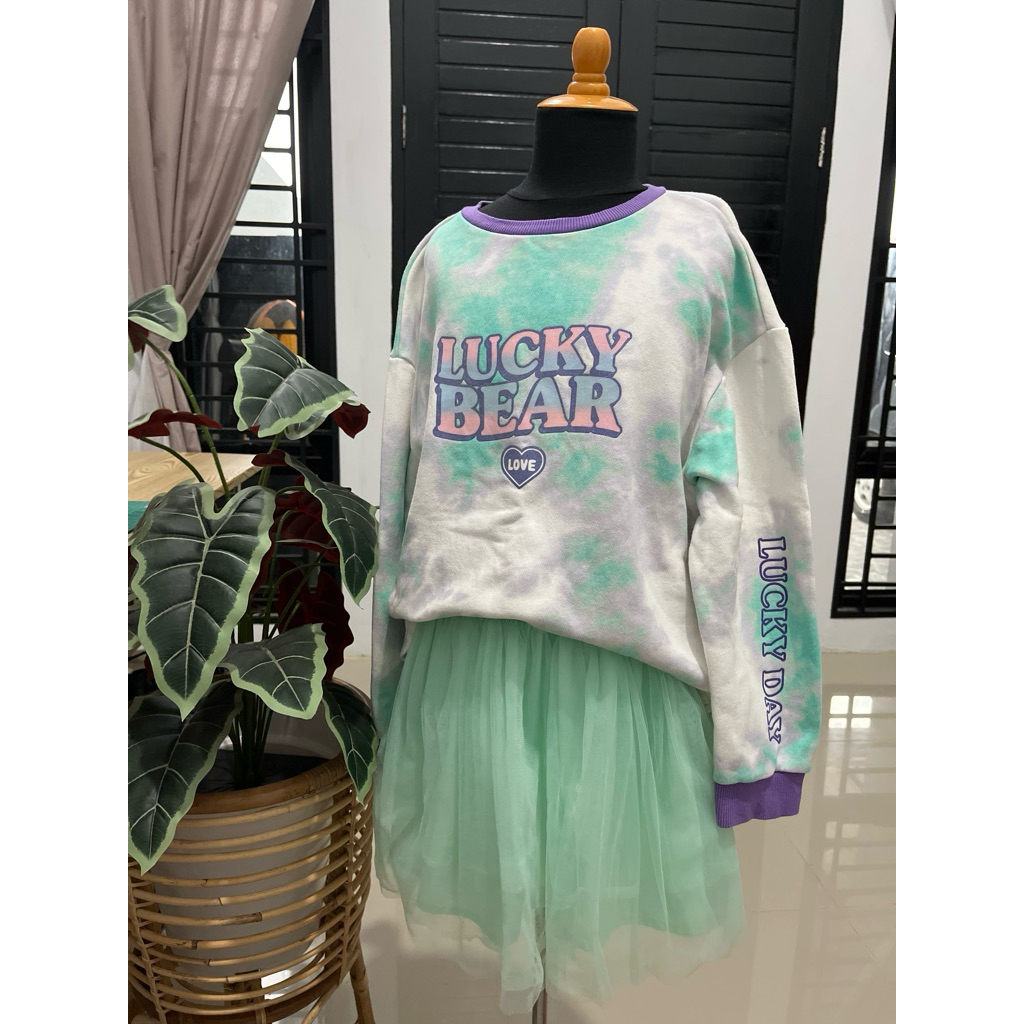 SETELAN ANAK UNGU HIJAU TOSCA ROK TILE