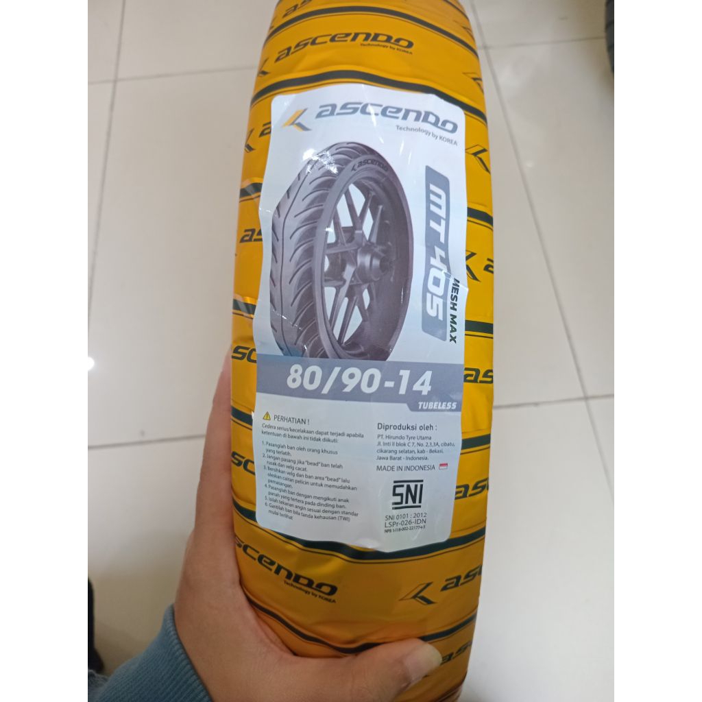 BAN LUAR TUBLES ASCENDO 80/90-14 MESH MAX