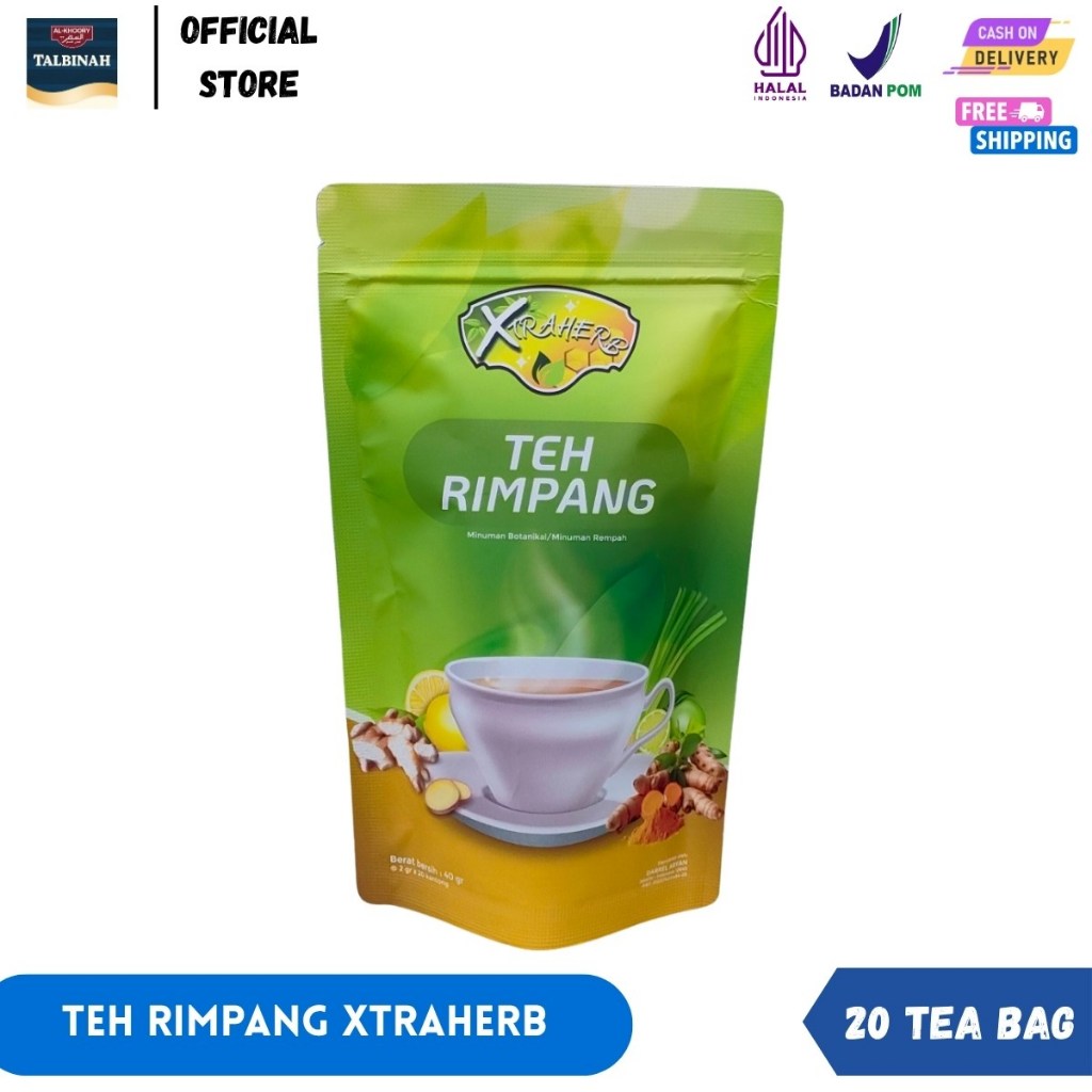 

Xtraherb Teh Rimpang Detox - Teh Celup Rimpang Ala JSR / Rimpang Jahe Kunyit Lengkuas Sereh dan Jeruk Nipis Untuk Menurunkan Berat badan isi 20