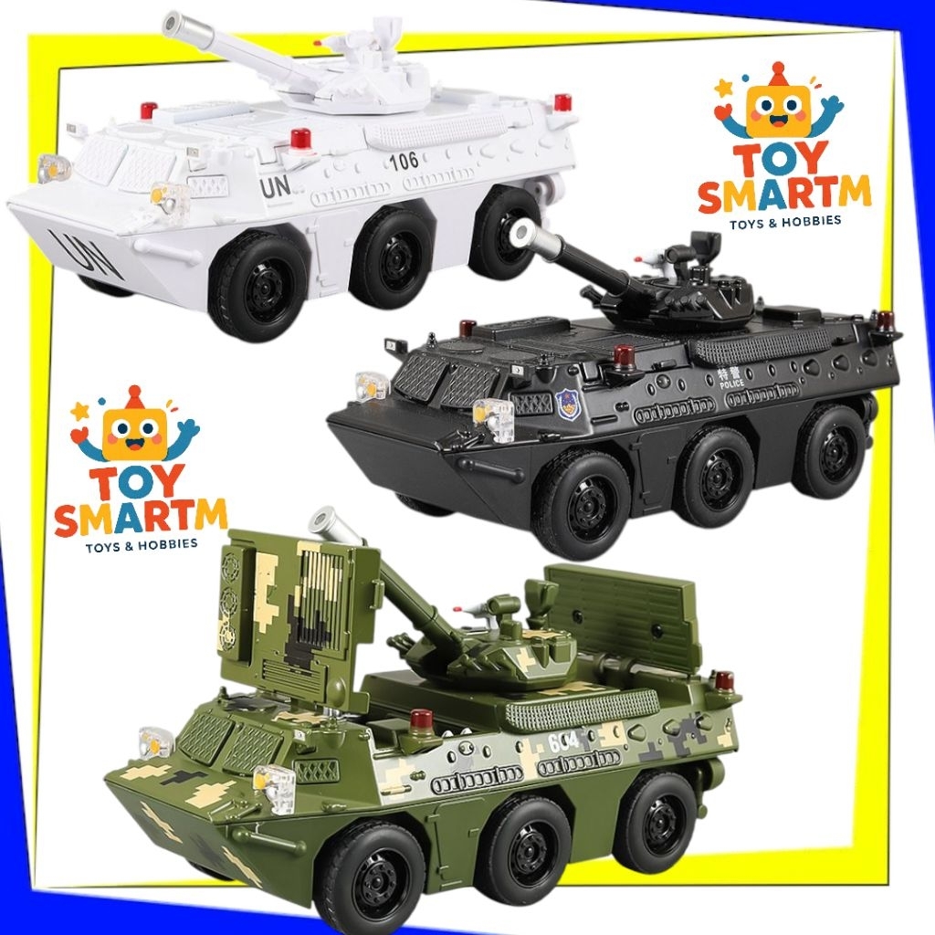 Mobil Tank Infanteri 1/32 Mobil Mainan Militer Alloy Diecast Mobil Model Tank Tempur