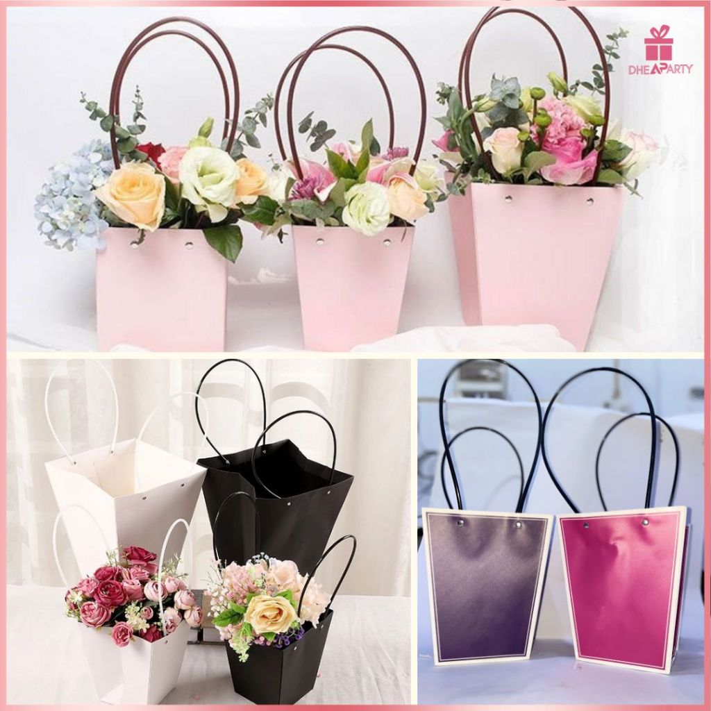 

DP Paperbag BloomBag Buket Bunga Waterproof / Tas Bunga Handbag Flower Bouquet / Paperbag Gift Box Tas Hadiah Bingkisan DIY KB1011