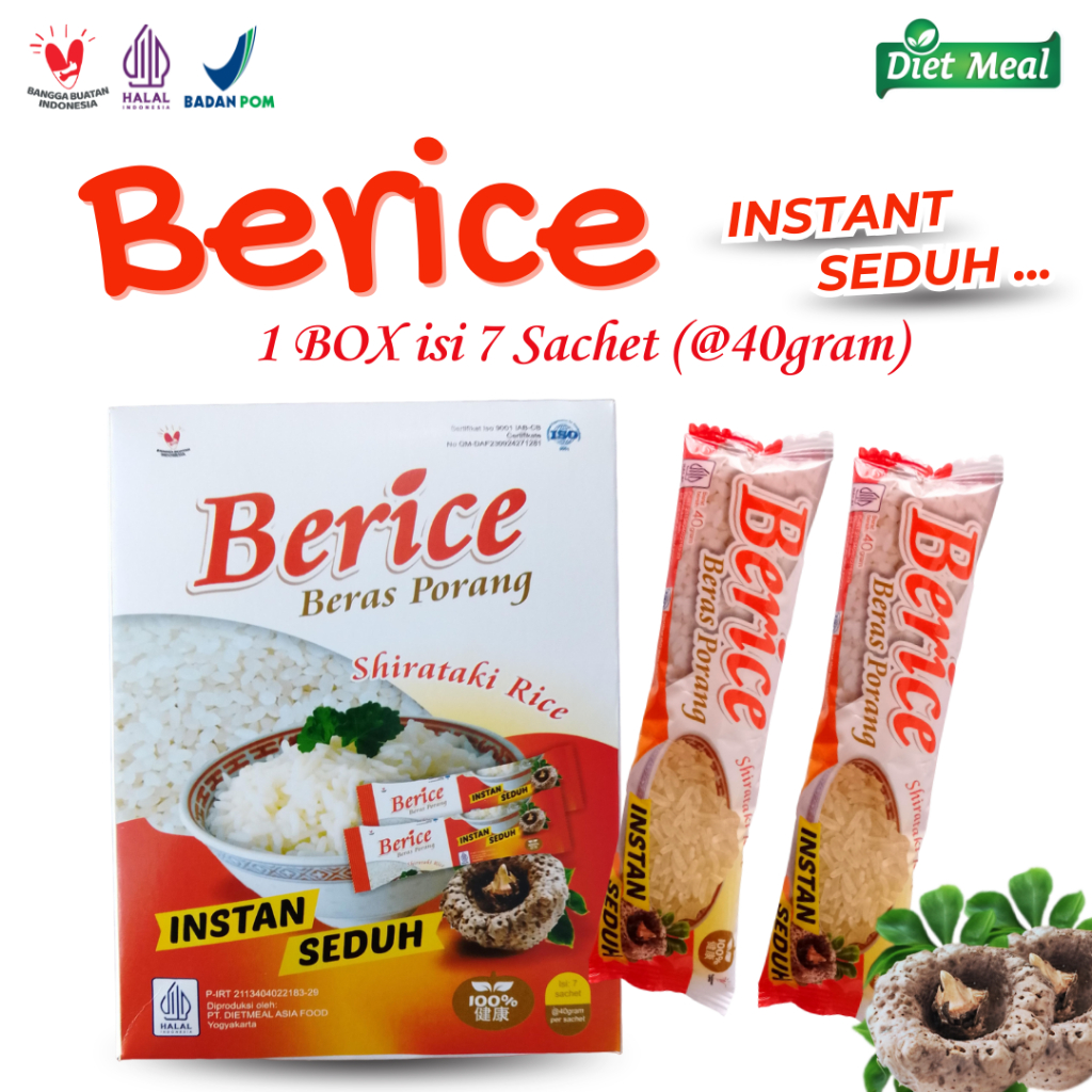 

Berice Beras Porang Kemasan Dus Box Isi 7 Sachet