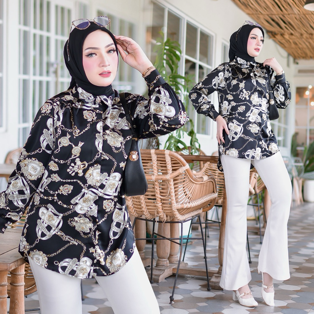 Kemeja Alimo Light,kemeja silk, babysilk,atasan silk