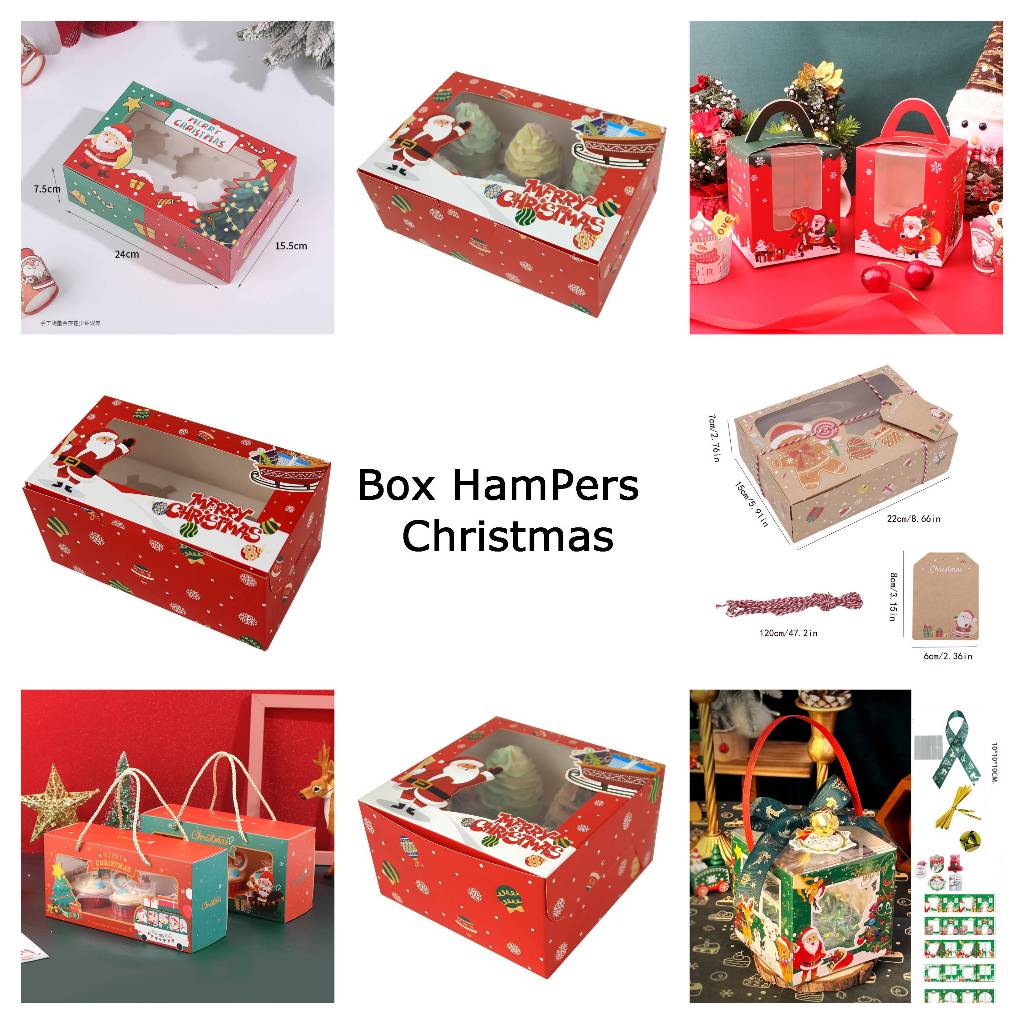 

Box Hampers Kotak Natal Kue Kering Dus Christmas Puding Cookies Cake Box